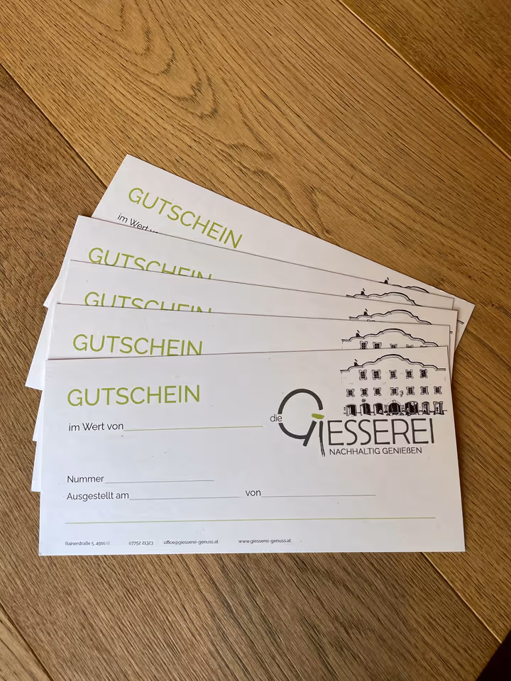GIESSEREI RIED - Genussgutscheine