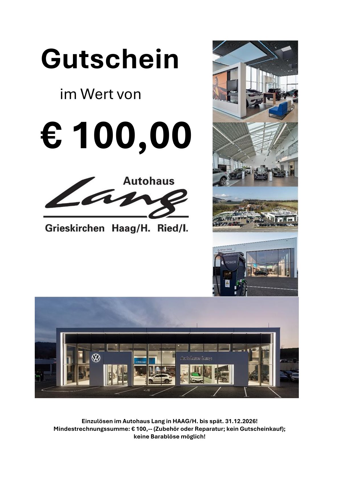 100€ Gutschein - Autohaus Lang – Bild 1